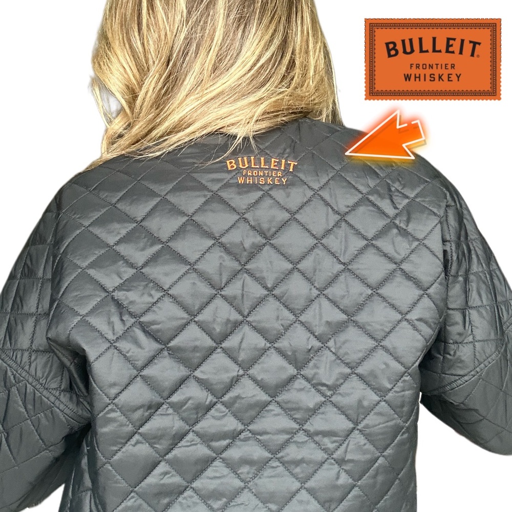 Bulleit Bourbon Whisky Mercer + Mettle Quilted Water Resistant Full Zip Jacket
